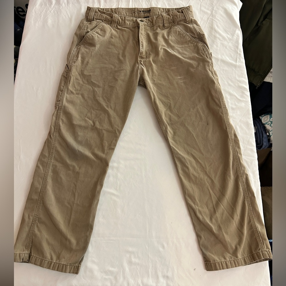 Carhartt Relaxed Fit Tan Twill Utility Work Pants 38X30 BN0324-Men’s